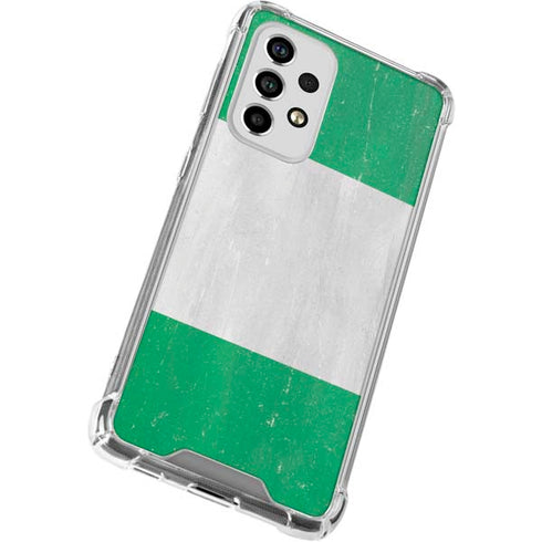 Nigeria Flag Distressed Galaxy A53 5G Clear Case